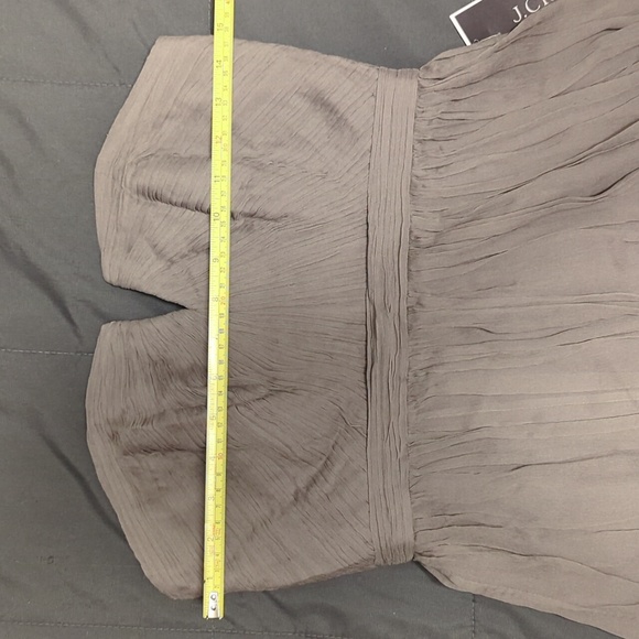 J.Crew Nadia Silk Chiffon Strapless Dress in Dark Gray - Picture 12 of 14